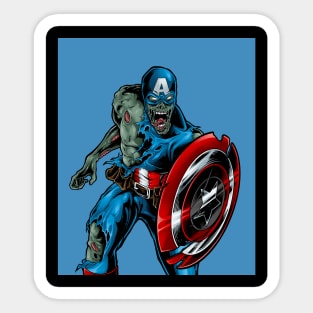 captain zombie Sticker